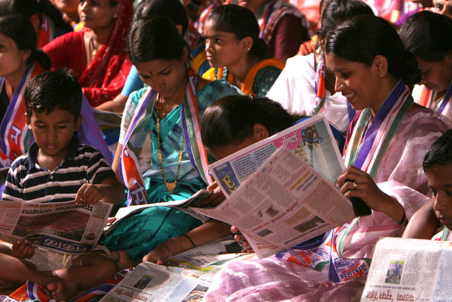 Women in India at a rally in Mumbai. Photo: Al Jazeera English, CC